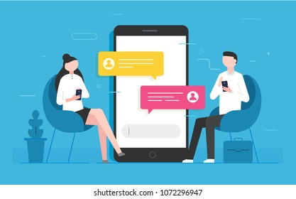 Chat messages notification on smartphone