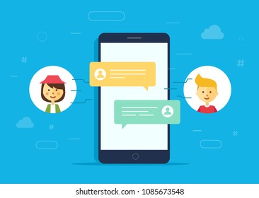 Chat messages notification on smartphone