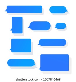 Chat messages notification vector illustration. Smart Phone chatting sms template bubbles.