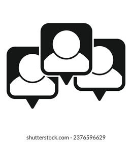 Chat messaging group icon simple vector. Social online. Online element