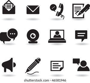 Chat and messaging icons set