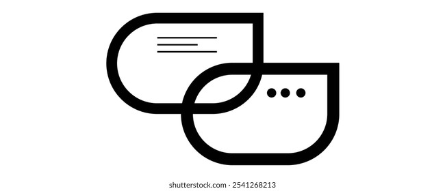 Icono de Vector de ilustración de mensajería de chat.