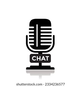 Chat-Mikrofon-Symbol, Vektorgrafik 
