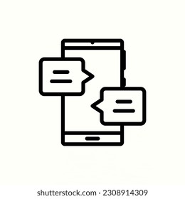 chat, mobile chat icon, isolated icon in light background, perfect for website, blog, logo, graphic design, social media, UI, mobile app