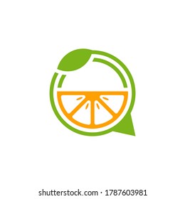 Chat with Modern fresh orange logo vector illustration, Fresh Orange Slice Logo Design Template
