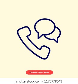 Chat modern vector style. Chat bubble icon concept. Phone chat bubble icon for web and app.
