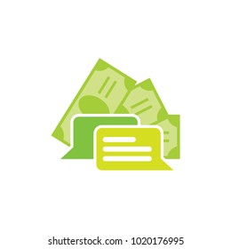 Chat Money Logo Icon Design