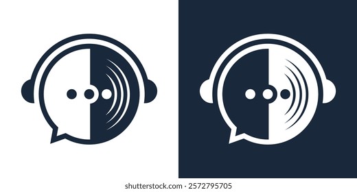 CHAT MUSIC ICON LOGO ABSTRACK VECTOR
