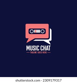 chat music logo design vector template, Music Talk Logo Icon Vector Template, Music Talk Logo Vector Icon Illustration. Chat Music logo design template
