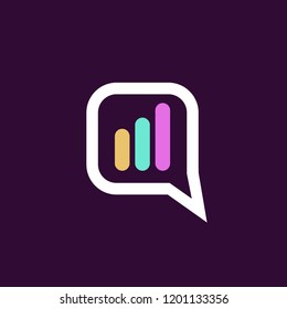 Chat Music Logo Vector eps 10