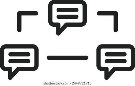 Chat Network icon vector image. Suitable for mobile application web application and print media.