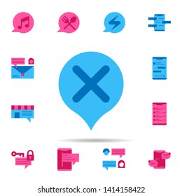 Chat, no color icon. Universal set of chat for website design and development, app development