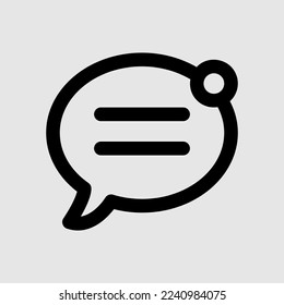 Chat notification icon in line style, use for website mobile app presentation