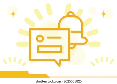 Chat Notification Symbol Symbol Symbol aus der modernen Benachrichtigungssammlung für Mobile Concept und Web Apps Design. Glocke, Alarm- und Social-Media-bezogene Vektorgrafik-Symbole.