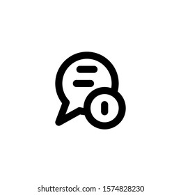 chat notification linear style sign for mobile concepts and web design. Outline vector chat notification icon. Symbols, logo illustrations. Vector image