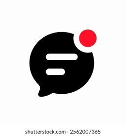 chat notification speech bubble icon sign vector