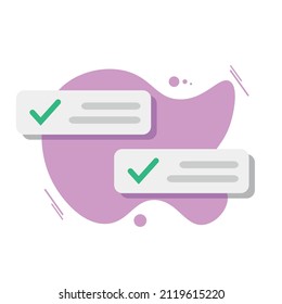 Chat notifications isolated on white background, bubble.