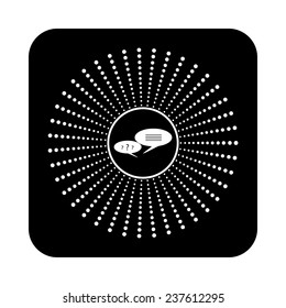 chat on a black background, vector