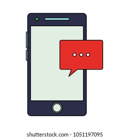 Chat on smartphone symbol