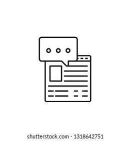 chat, online , icon. Marketing vector icon. Thin line icon for website design and infographic