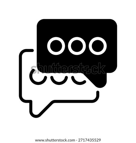 Chat Online Line Icon, Outline Symbol for Instant Messaging, Customer Support, Social Connection, Virtual Network, and Digital Conversation. Vector Sign Icon.