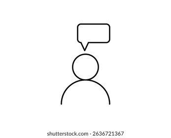 chat outline design, chat vector illustration, isolated on transparent background