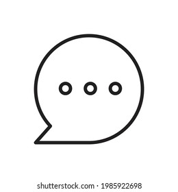 Chat Outline Icon Vector Illustration