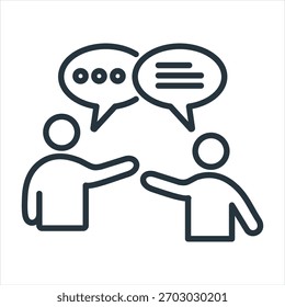 Chat Outline Icon Vector Illustration