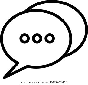 chat outline icon for web design or mobile applications. Chat lines for logo design, visit cards, etc.