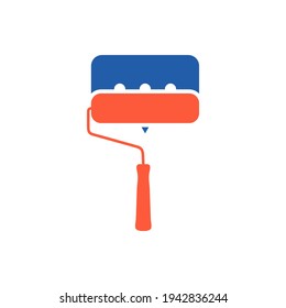 Chat Paint logo design vector illustration, Creative Paint logo design concept template, symbols icons