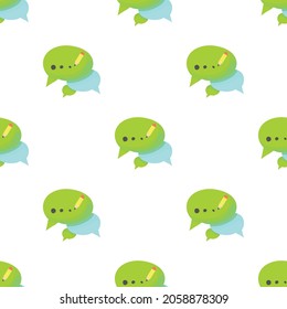 Chat pattern seamless background texture repeat wallpaper geometric vector