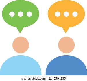 chat people communication vector flat illustration