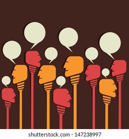 chat people crowd stock vector