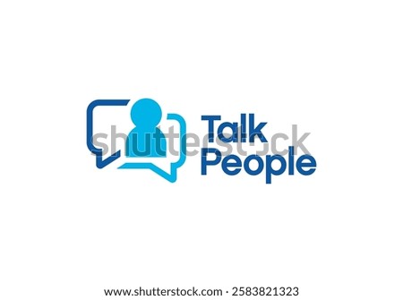 chat with people logo. consult communication technology symbol vector design
