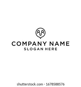 personas chat logotipo icono vectorial