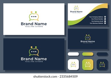chat people vector logo template