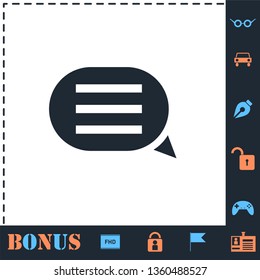 Chat. Perfect icon with bonus simple icons