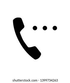 chat Phone Call line Vector Icon or Illustration