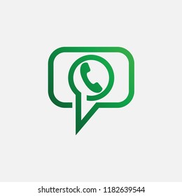 Chat Phone Icon in Vector
