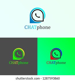 Chat and phone icons templates, vector logo technology for business corporate, message, elements, illustrations -vector