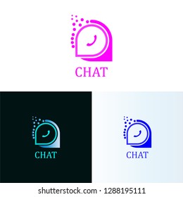 Chat and phone icons templates, vector logo technology for business corporate, message, elements, illustration -vector