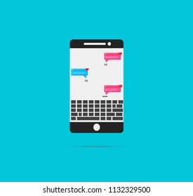 chat phone message design