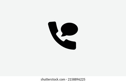 Chat Phone vector logo design template