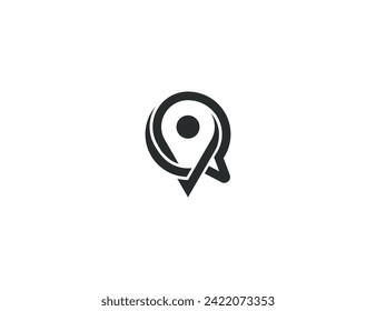 Chat Pin Location Logo Concept Symbol Symbol Symbol Element Design. Pinpoint, Blase, Consulting Logotype. Vektorgrafik-Vorlage