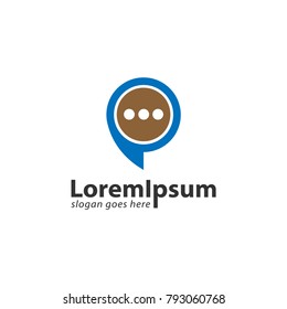 Chat Pin Locator Logo Design