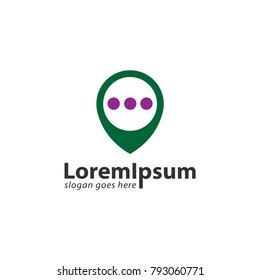Chat Pin Locator Logo Design