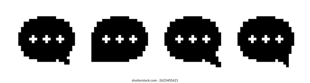 Ícone de pixel de chat. Conversar pixel