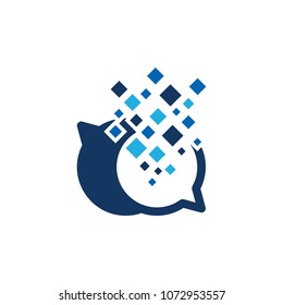 Chat Pixel logo Icon Design