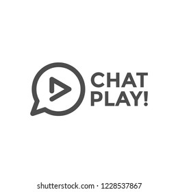 Chat play graphic design template vector