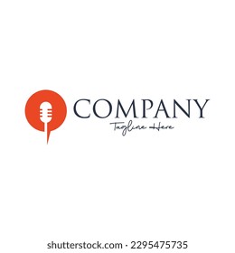 chat podcast vector logo design